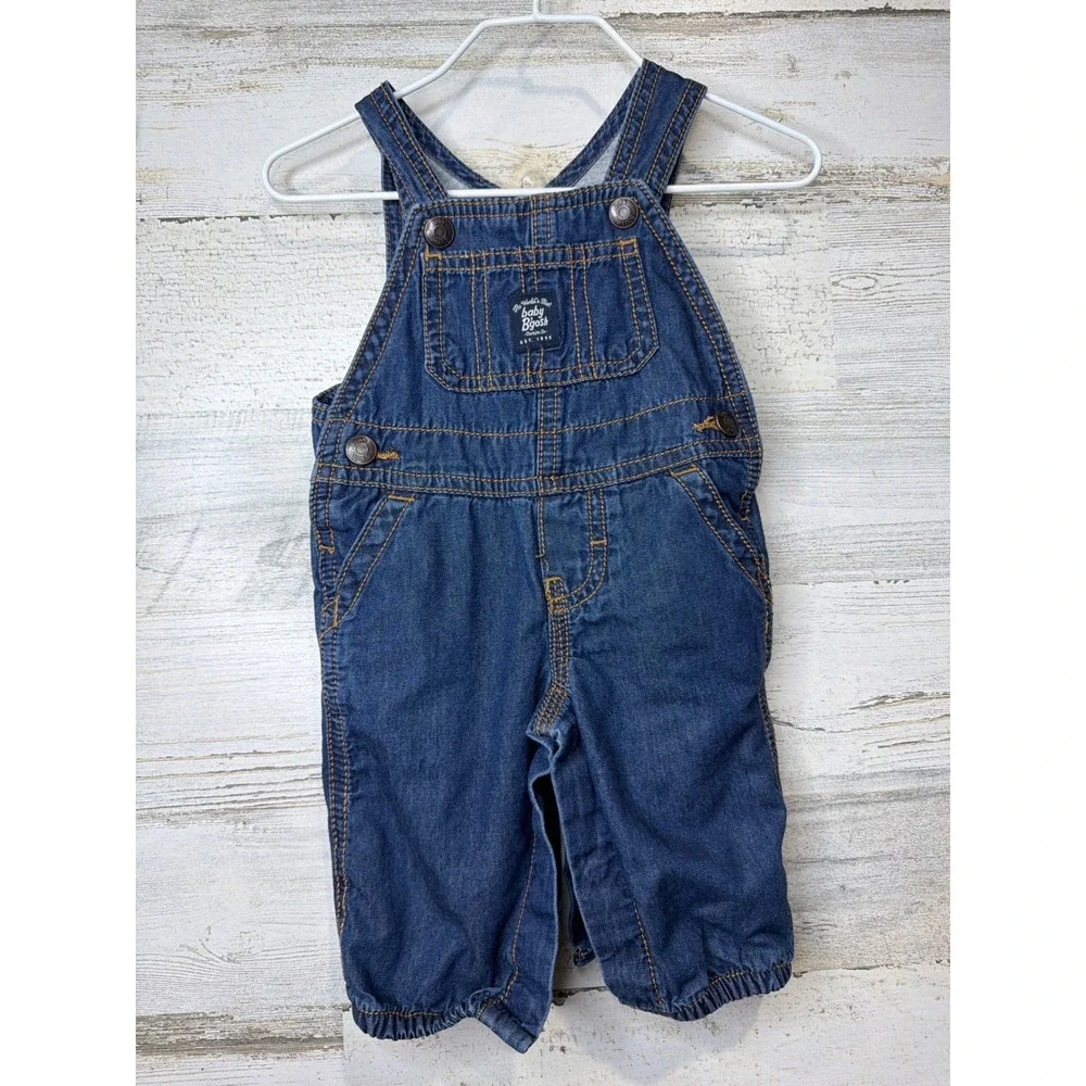 Carter's OshKosh Bundle Boys 3M Blue Construction Denim Organic Workwear